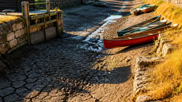 Épinal : le canal du port à sec, VNF maintient la vanne fermée après la canicule