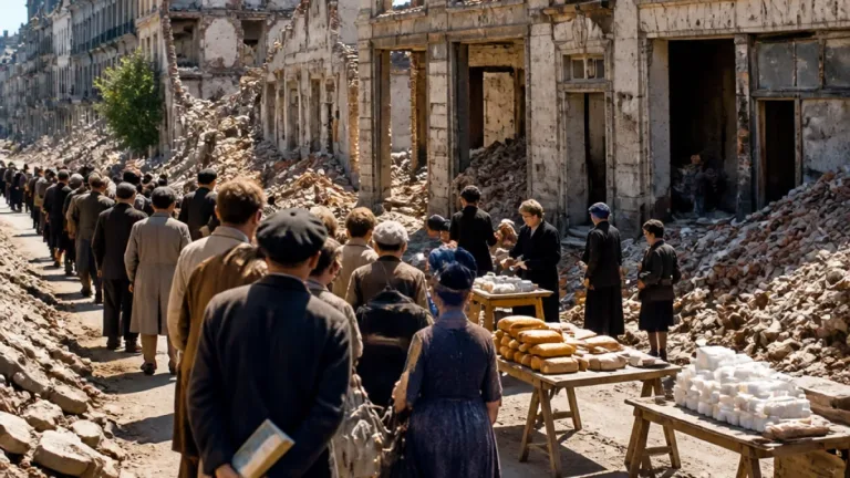 Évreux en 1946 : l’été de la reconstruction, entre ruines et rationnements