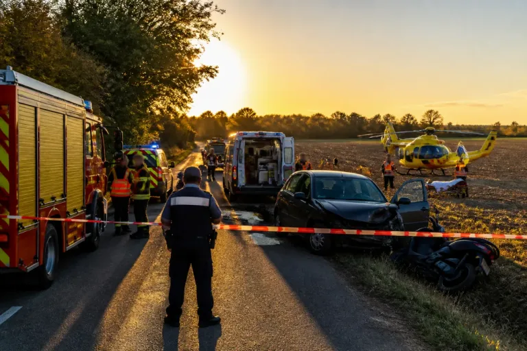 Fay-de-Bretagne : un jeune de 24 ans héliporté après une collision voiture-scooter