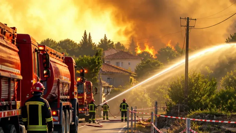 Feu à Saint‑Just : plus de 200 pompiers mobilisés face aux reprises et à la canicule