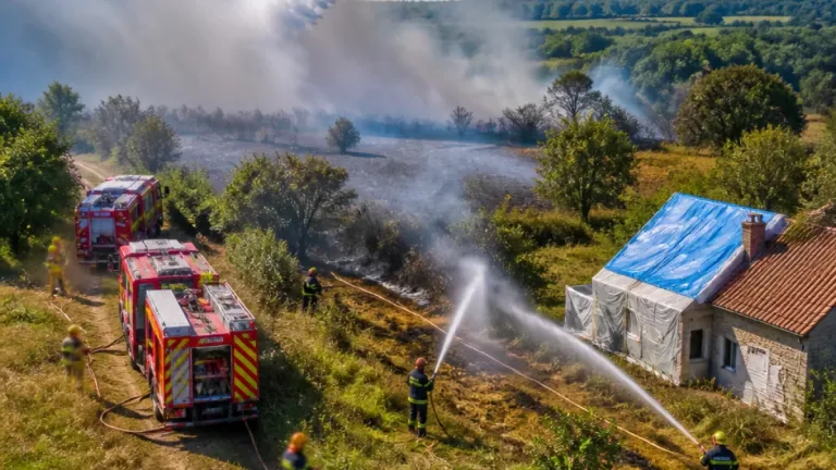 Feu à Toulx‑Sainte‑Croix : près de 50 ha parcourus, pompiers et Dash mobilisés