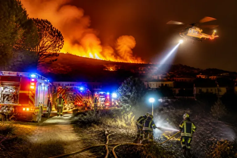 Feu dans les Pyrénées-Orientales : la lutte se poursuit, la nuit priorise le traitement des lisières