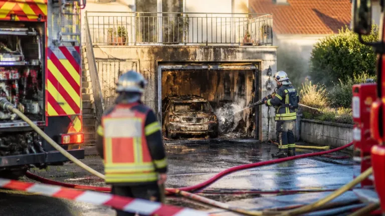 Feu dans un sous-sol à Parigné-l’Évêque : une voiture en flammes, pas de blessé