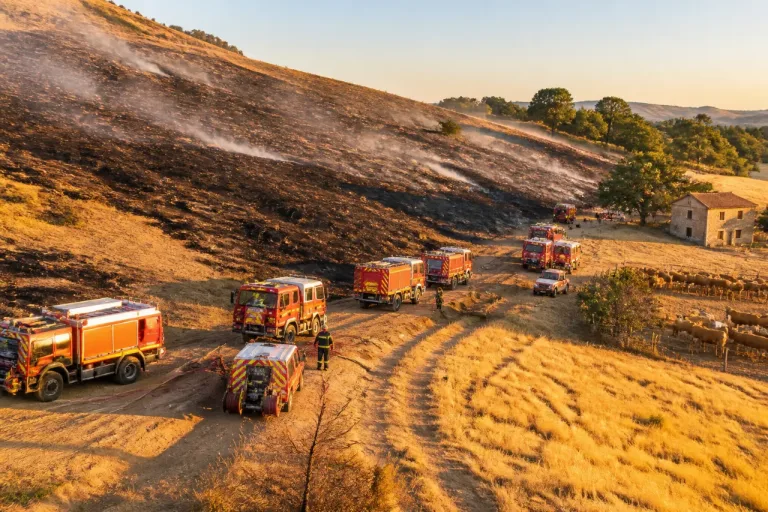 Feu de broussailles à Villeneuve-en-Montagne : 15 hectares brûlés, la ferme menacée mais sans blessés