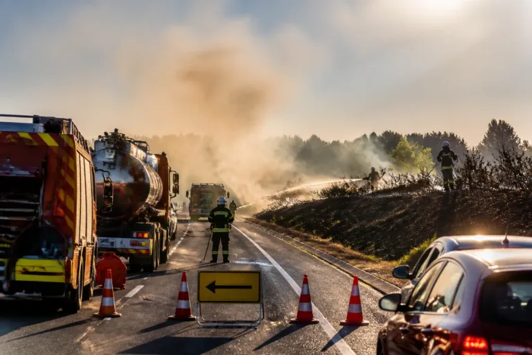 Feu de broussailles sur la RN147 à Couzeix : la route coupée, 600 m² ravagés
