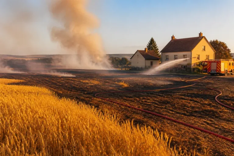 Feu de cultures à Saint‑Projet : une quinzaine d'hectares partis en fumée, deux maisons épargnées