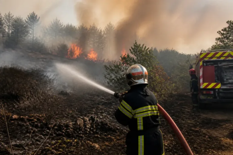 Feu de forêt à Villeneuve-d’Allier : 70 hectares brûlés, 209 pompiers mobilisés