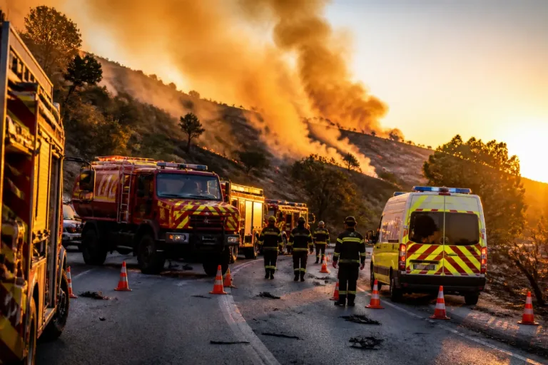 Feu de forêt près de Bédarieux : un pompier légèrement brûlé, la RD908 coupée