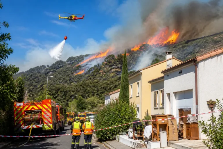 Feu de végétation à Beaujeu : près de Lyon, quatre maisons évacuées et 74 pompiers engagés
