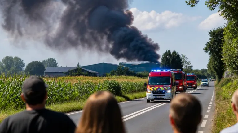 Feu en cours à Beaucaire : un panache de fumée visible, les secours en route