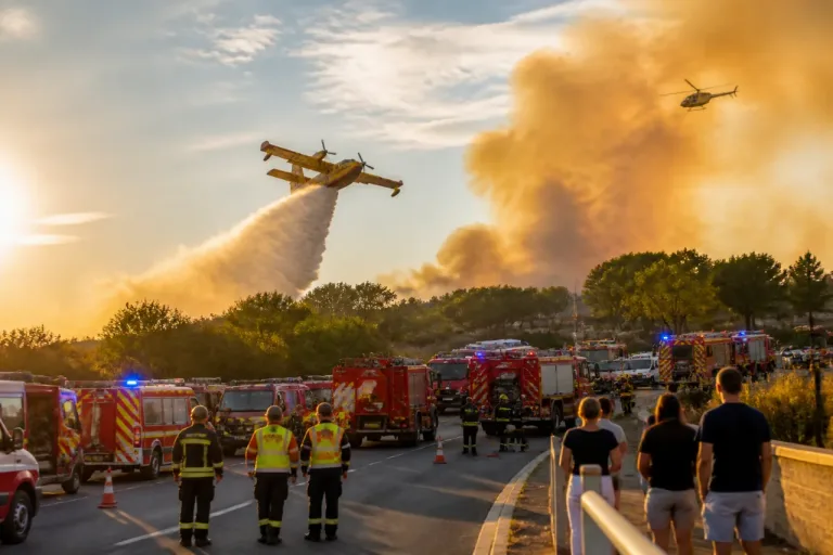 Feu en cours à Carcassonne : un avion Dash et des moyens terrestres engagés