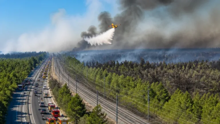 Feu en forêt au sud de Paris : plus de 300 hectares brûlés, trafic TGV très perturbé
