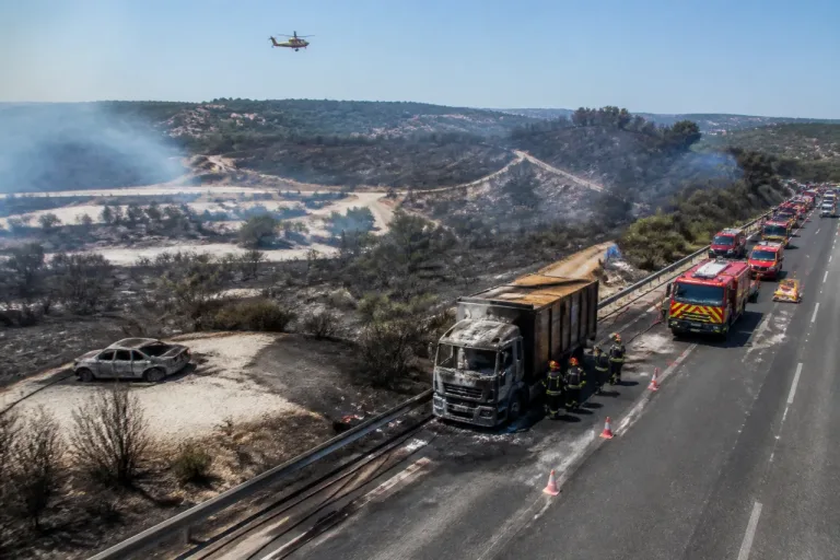 Feu le long de l'A9 à Rochefort-du-Gard : 40 ha brûlés, la nuit de surveillance se poursuit