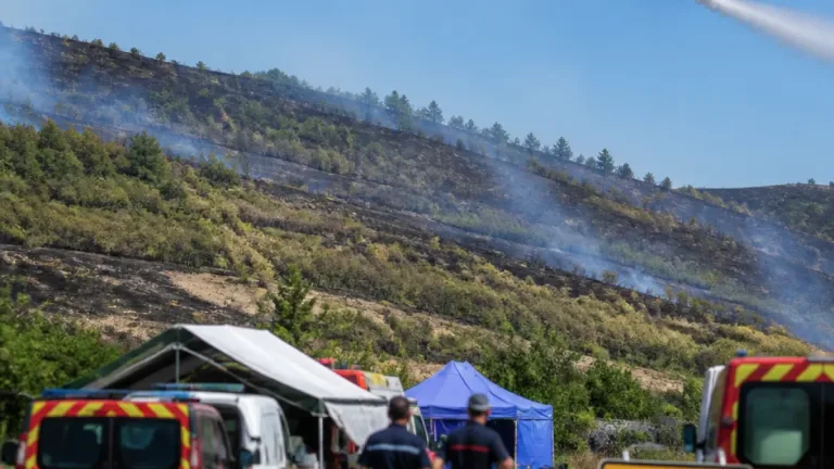 Feu maîtrisé à Naussac-Fontanes : 65 hectares brûlés, le dispositif de lutte maintenu sur place