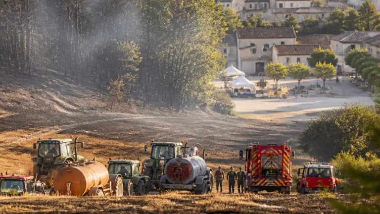 Feu maîtrisé à Pompaire : une vingtaine de maisons évacuées, cinq hectares partis en fumée