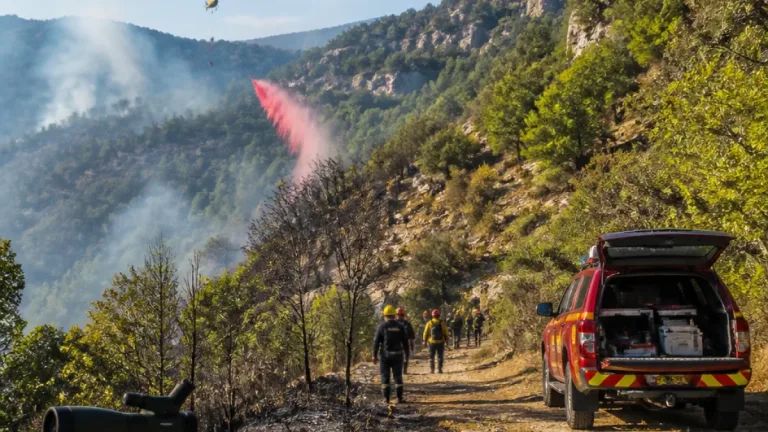 Feu maîtrisé dans les gorges de la Maronne après une nuit d’intervention