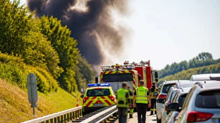 Feu maîtrisé près de l'autoroute à Beauchemin : point sur l'incident