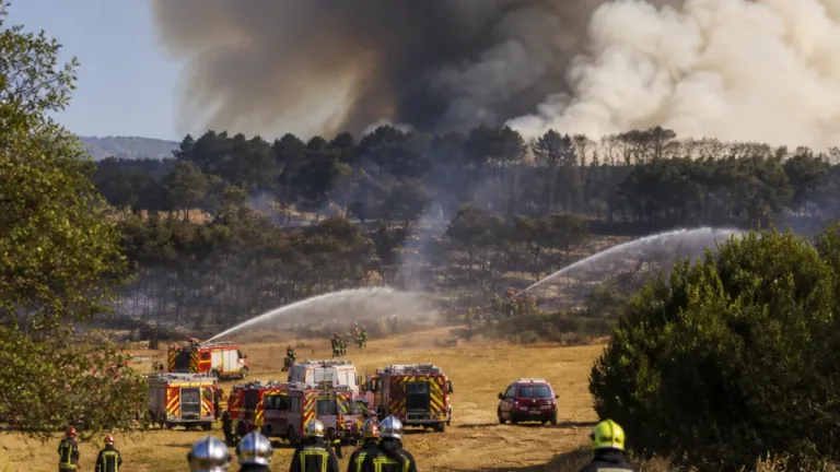 Feu majeur à Saint-Cyr-en-Val : des dizaines d'hectares déjà partis, la lutte se poursuit