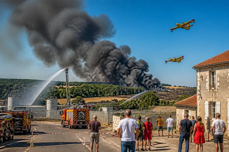 Feu près de Bourges : l'incendie de Morthomiers ralenti, le risque sur KNDS écarté