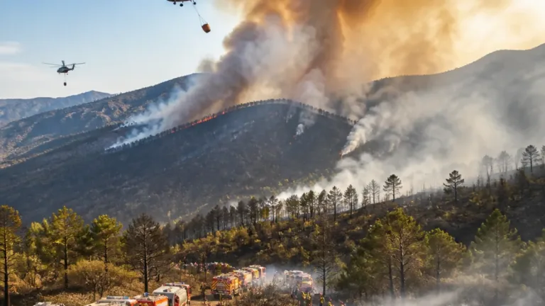 Feu près de Corte : 860 hectares brûlés, les secours luttent pour contenir le sinistre