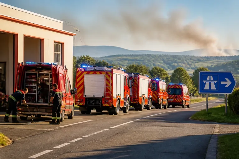 Feux dans le Sud: des pompiers de la Creuse dépêchés en renfort