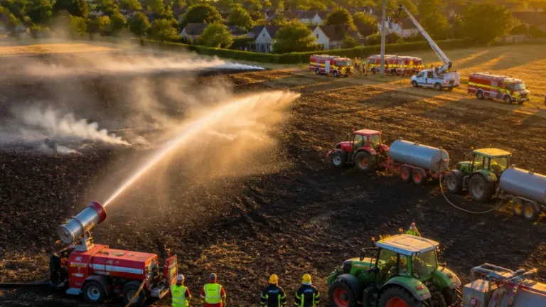 Feux en Eure‑et‑Loir : 138 hectares détruits, solidarité forte entre pompiers et agriculteurs