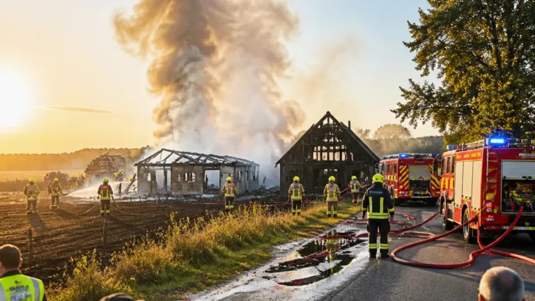 Feux en Haute-Vienne : une maison et une grange détruites à Saint‑Victurnien, 62 pompiers engagés
