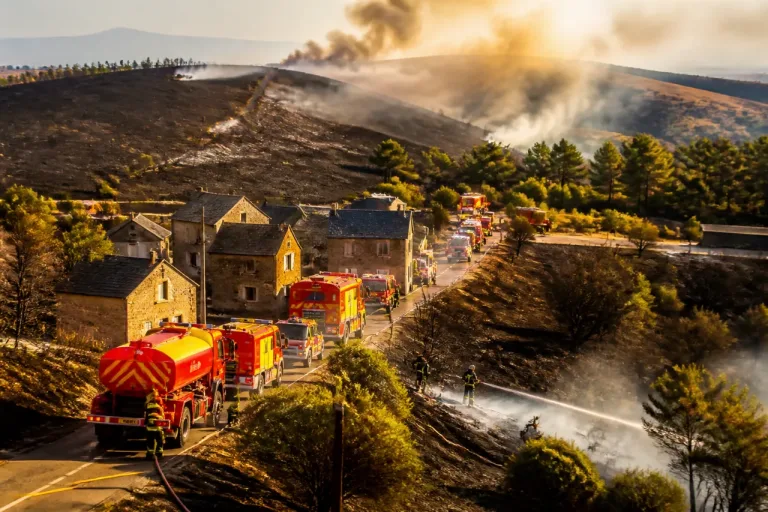 Feux entre Lozère et Haute‑Loire : hameaux menacés, nuits irrespirables et centaines d’hectares partis en fumée