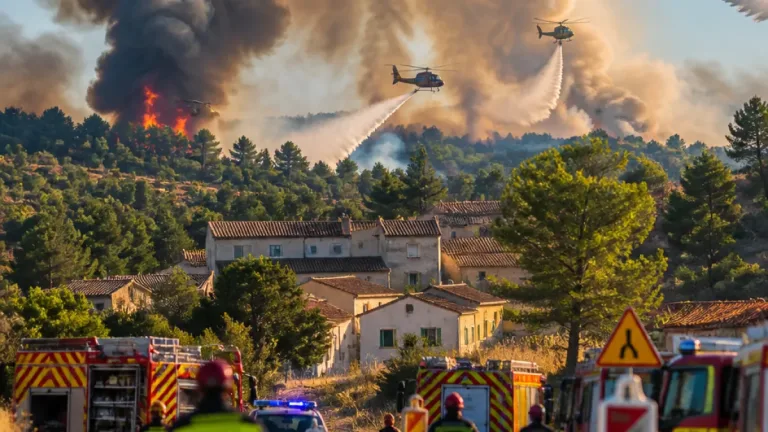 Feux près de Ginasservis : un hameau évacué, plusieurs hélicoptères engagés
