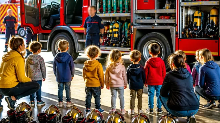 Foix : les petits du centre de loisirs plongés dans le quotidien des sapeurs‑pompiers