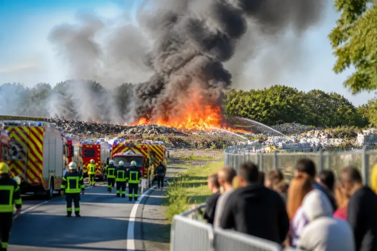 Fort incendie près de Ris‑Orangis : une centaine de pompiers mobilisés, 180 évacués