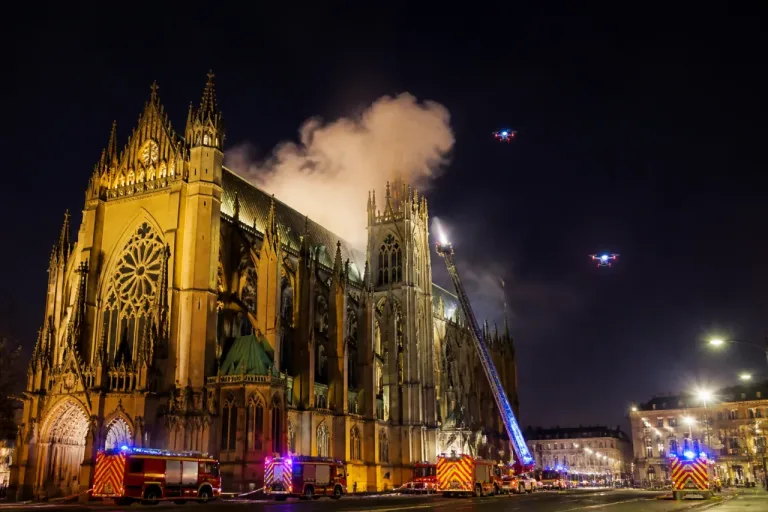 Fumée près de la cathédrale de Metz : le spectacle annulé, un parafoudre pointé du doigt