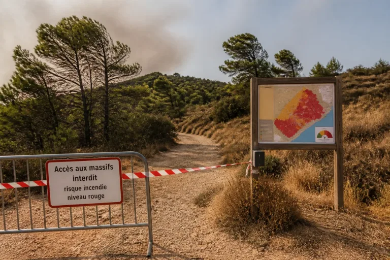 Gard: cinq zones en risque incendie très sévère, accès aux massifs interdits jeudi