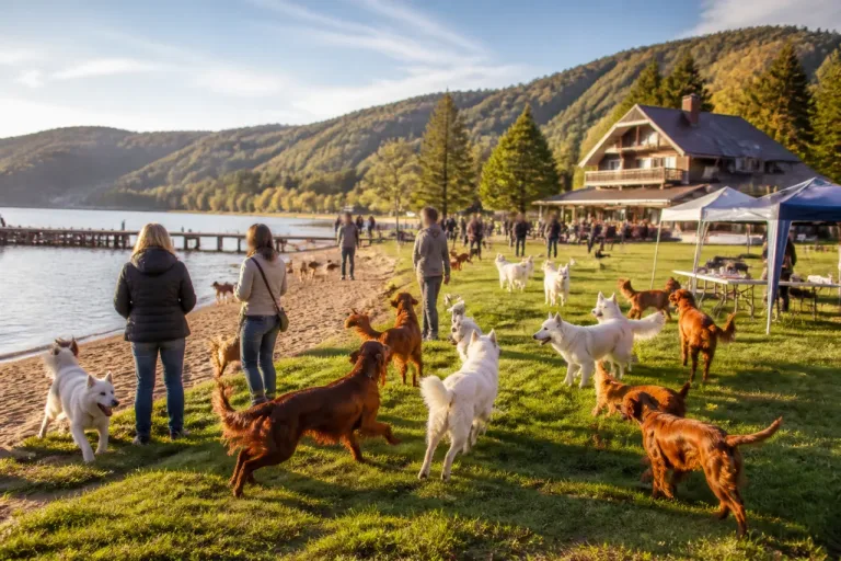 Gérardmer : 95 chiens nés au même élevage se retrouvent au bord du lac