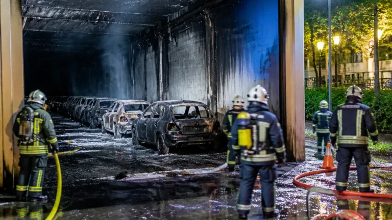Grenoble : sept voitures détruites par un incendie dans le parking Montorge-Téléphérique