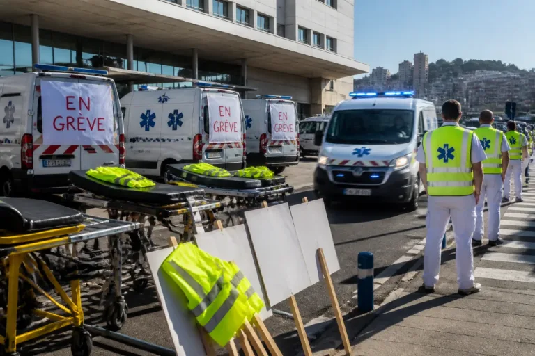Grève des ambulanciers: services réduits, Samu assuré, manifestation annoncée à Marseille