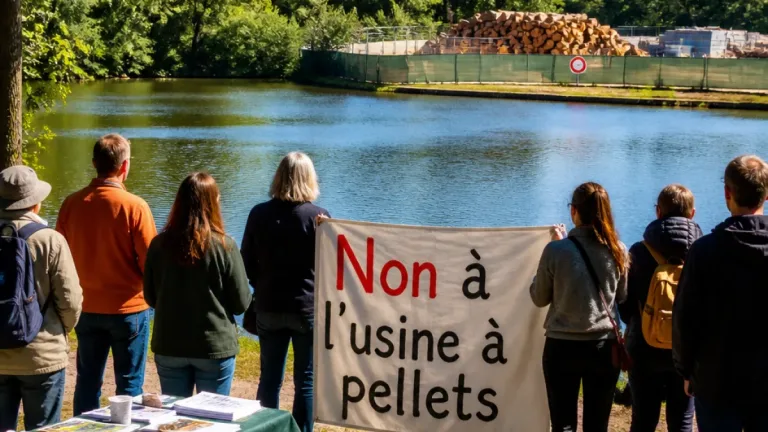 Guéret : mobilisation à Courtille contre l’usine à pellets Biosyl, recours toujours en cours