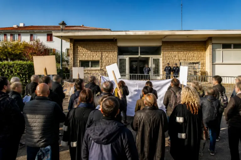 Hendaye : une centaine de manifestants dénoncent les audiences en visioconférence au CRA