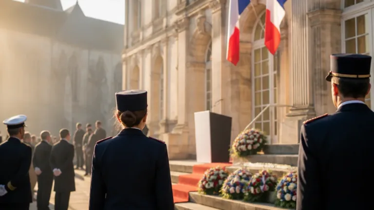 Hommage à la police nationale à la préfecture de la Nièvre, cinquième cérémonie annuelle