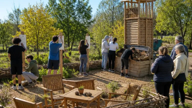Huit ados créent un jardin pédagogique à Damazan pour sensibiliser au compostage