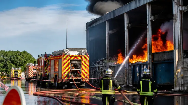 Important feu dans une entreprise de déchets à Saint-Apollinaire : panache de fumée et 62 pompiers mobilisés