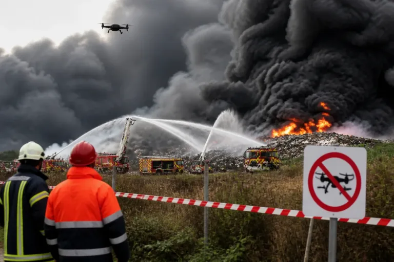 Incendie à Chambly : le préfet met en garde contre les drones et rappelle la loi
