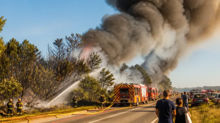 Incendie à Cordemais : près de 10 hectares brûlés, une centaine de pompiers mobilisés
