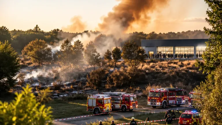 Incendie à Doulon : près de 10 hectares brûlés, une cinquantaine de foyers évacués à Nantes
