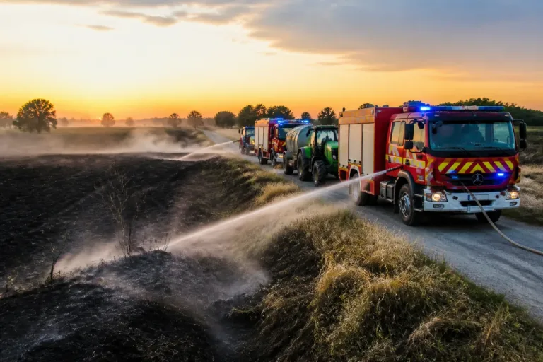 Incendie à Gouzon : 12 hectares détruits, une nuit entière de lutte