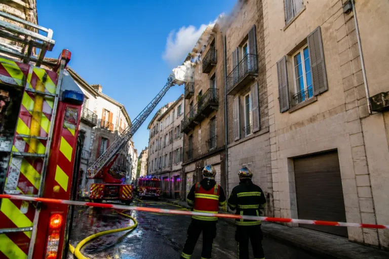 Incendie à Millau : rue du Barry bouclée, une vingtaine de pompiers mobilisés