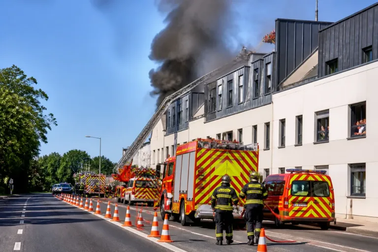 Incendie à Olivet : la D2020 partiellement coupée, près de 60 pompiers engagés