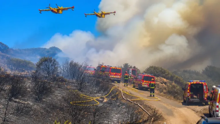 Incendie à Poussan : le feu reprend de l'ampleur, 60 pompiers et moyens aériens mobilisés