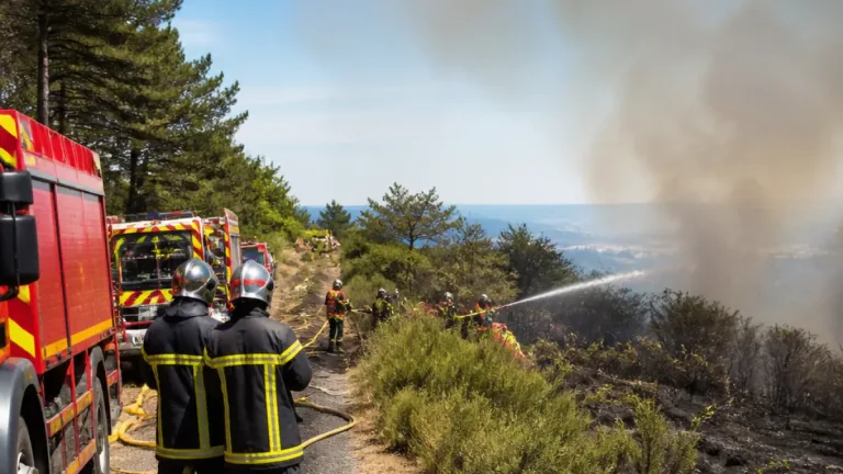 Incendie à Saint-Hilaire-les-Places : 45 pompiers engagés, quatre hectares parcourus