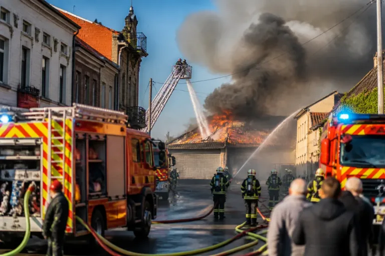 Incendie à Salency : pompiers de l’Aisne et de l’Oise empêchent la propagation aux maisons